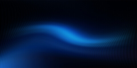 Naklejka premium Abstract Deep Blue Gradient Wave Digital Background