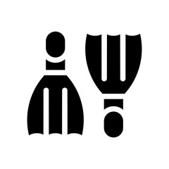 Fins icon vector illustration from Coast Guard set © cakslankers