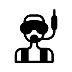 Obraz premium Diver icon vector illustration from Coast Guard set