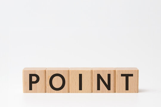 白背景のPOINT文字ブロック　シンプルで明るいビジネス素材（縦4:横5）