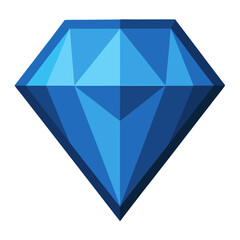 A blue diamond on a white background