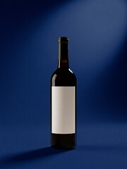 Obraz premium Red Wine Bottle Label Mockup – Premium Packaging Presentation
