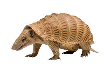Fototapeta premium A realistic depiction of an armadillo on a white isolated background.