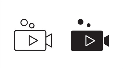 media set icon, on white background eps 10.