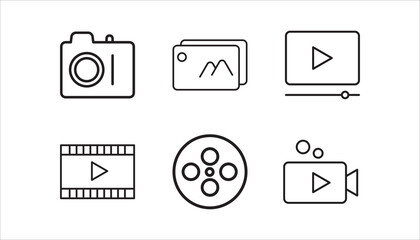 media set icon, on white background eps 10.