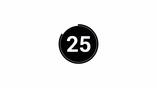 30 to 0 second countdown animation with transparent background,30 second countdown timer, countdown video with alpha channel in 4k.	

