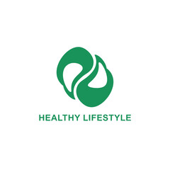 Fototapeta premium Logo for Healthy Lifestyle Concept Illustrating Wellness and Harmony