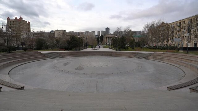 Winter park , urban park in Baku, Azerbaijan	