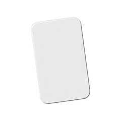 White rectangle tilted rounded corners isolated isolated on a transparent background