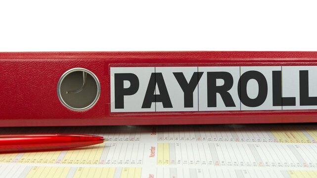 Aktenordner mit der Kennzeichnung Payroll
