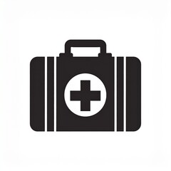 Obraz premium Medical first aid kit bag isolated on white background emergency preparedness