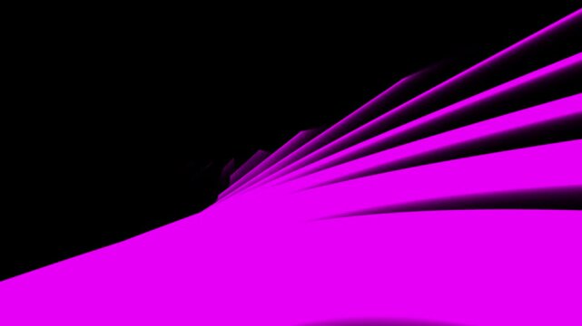 Abstract purple sharp geometric planes on black background futuristic minimalist VJ loop