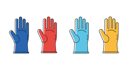Fototapeta premium Cleaning Gloves Line soft abstract tone illustration