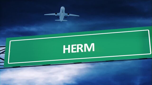 Herm airport Road Signs