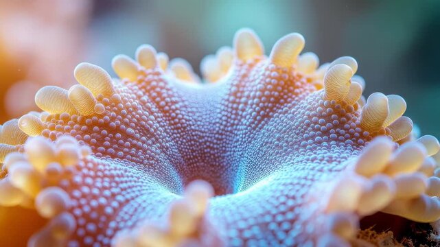 Close-up of a vibrant coral reef in the ocean.