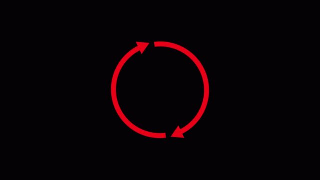 Minimal Loader Refresh button, Circle arrow repeat, Reload icon animation. Refresh icon animation in transparent background , 4 k animation with alpha channel,