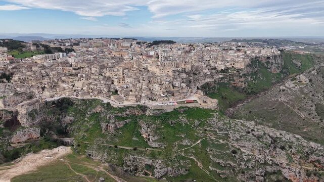 Matera &ndash; a city carved into the rock. The historic part of Matera, Italy.