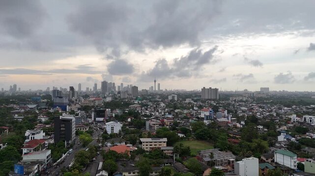 View of the Colombo city , rajagiriya highway