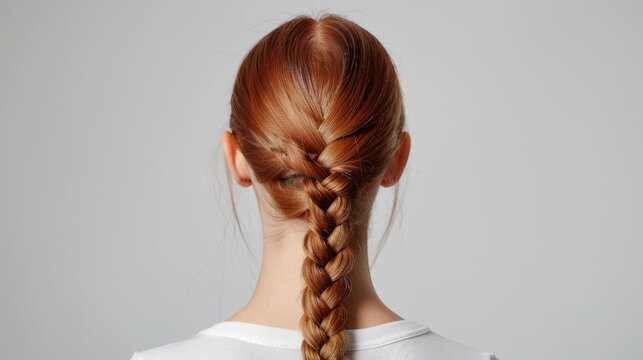 Woman with stylish long braided hair.