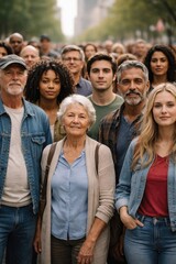 Fototapeta premium Diverse Multigenerational American Community Portrait 