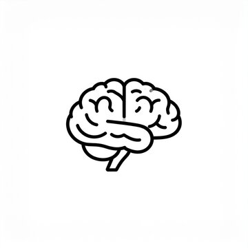 Creative brain sketch thinking idea concept doodle hand drawn illustration isolated