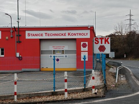 Tabor,Czech Republic-23.01.2026: STK station of technical vehicle inspection providing mandatory roadworthiness control and safety checks for automobiles