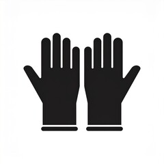 Fototapeta premium Black leather goalkeeping gloves isolated on white background for sports and soccer training