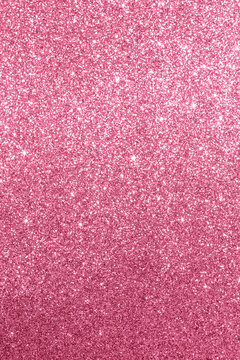 Pink glitter background with sparkling texture and soft bokeh for beauty and celebration design