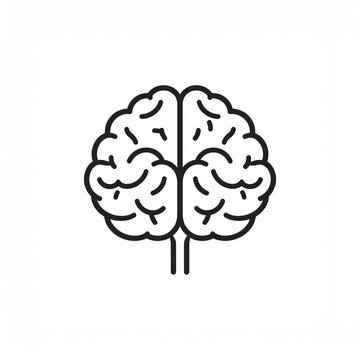 Creative brain sketch thinking idea concept with doodle lines for innovation and intelligence