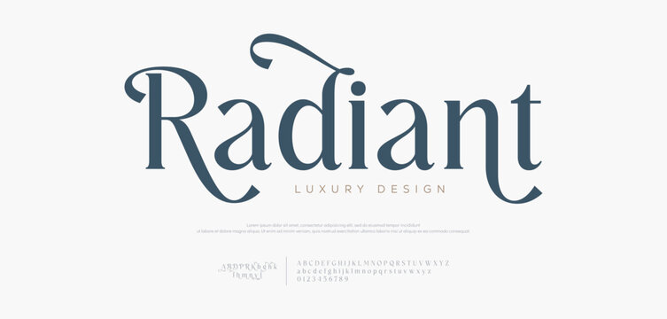 Elegant luxury logo alphabet letters font. Typography luxury classic lettering serif fonts decorative vintage retro logos and number. vector illustration

