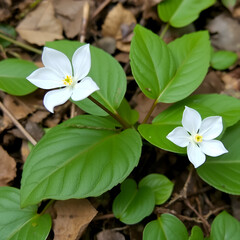 Blood Root Sanguinaria canadensis , medicinal plant