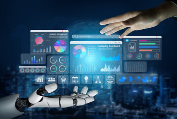 AI processing and visualizing marketing performance data, optimizing campaigns, and generating...