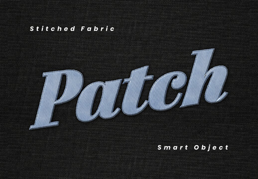 Denim Stitched Text Effect