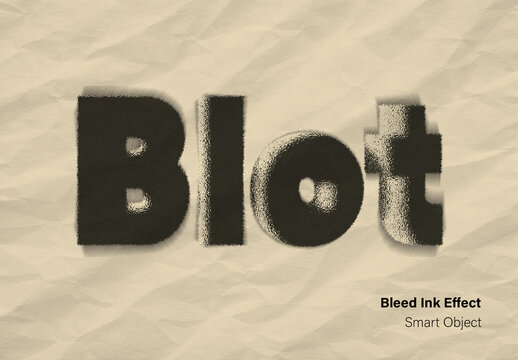 Grainy Bleed Ink Text Effect