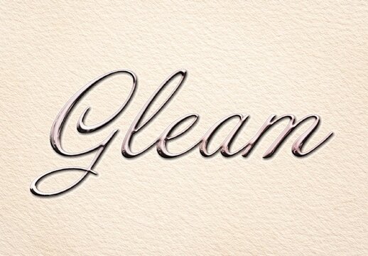 Chromatic Script Debossed Text Effect
