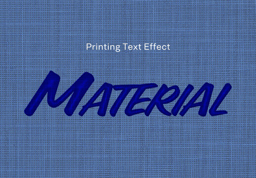 Fabric Embroidery Text Effect