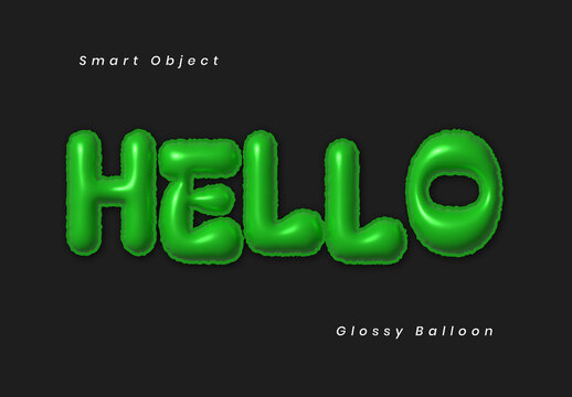 Glossy Balloon Text Effect