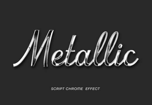 Script Chrome Text Effect
