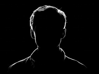 avatar placeholder isolated on a black background