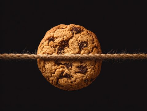 cookie consent banner isolated on a black background