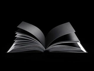 instruction manual isolated on a black background