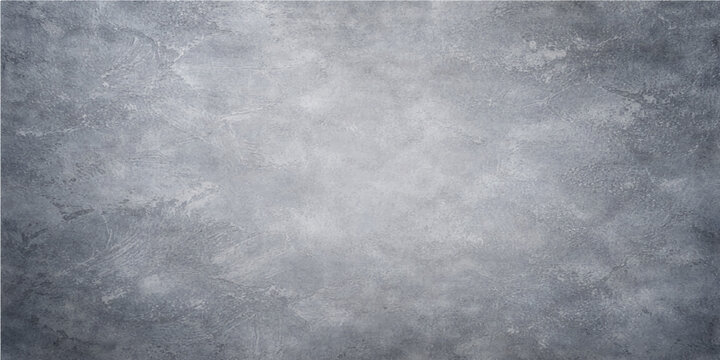 A rough dark grunge metal background features a vintage brushed texture with a dirty old wall pattern and subtle smoke fog on a black surface
