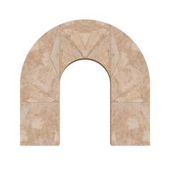 Fototapeta premium Modern Stone Arch Design in Light Color and Clean Shape for Interior or Exterior Use
