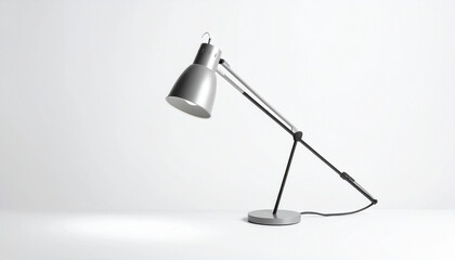 Minimalist designer table lamp isolated on white background, modern interior object