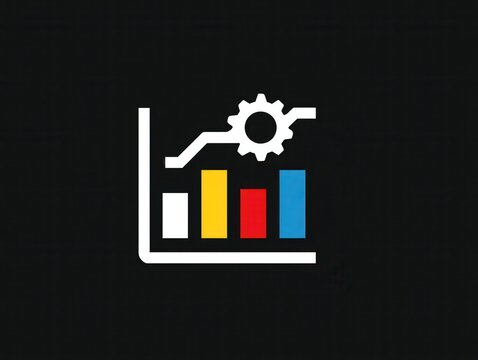 predictive maintenance icon isolated on a black background