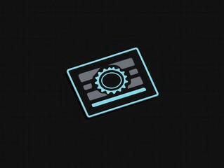 offset purchase badge isolated on a black background