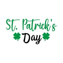 Fototapeta premium St. Patrick's Day typography design on plain white transparent isolated background for card, shirt, hoodie, sweatshirt, apparel, tag, mug, icon, poster or badge