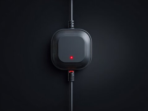 connected sensor isolated on a black background