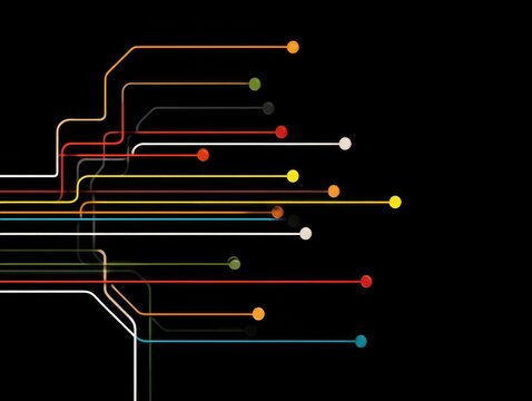 git branch diagram isolated on a black background