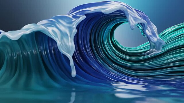 Stunning Ocean Wave Crashing - A Beautiful Display of Natures Power.